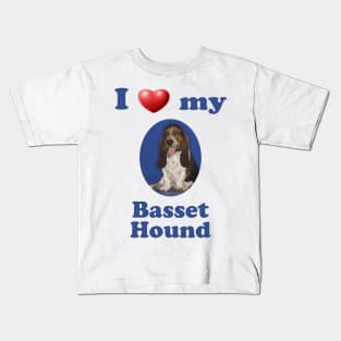 I Love My Basset Hound Kids T-Shirt